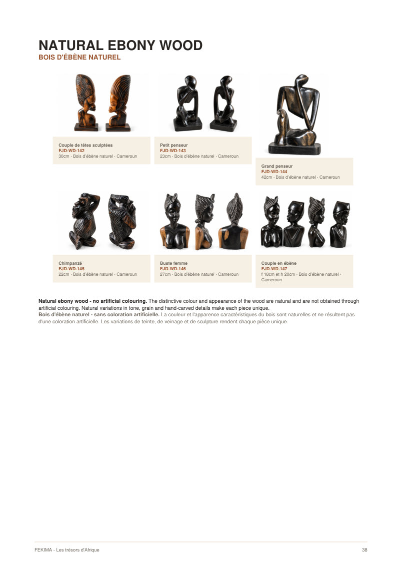 FEKIMA Natural Wood Objects - source catalogue page 38