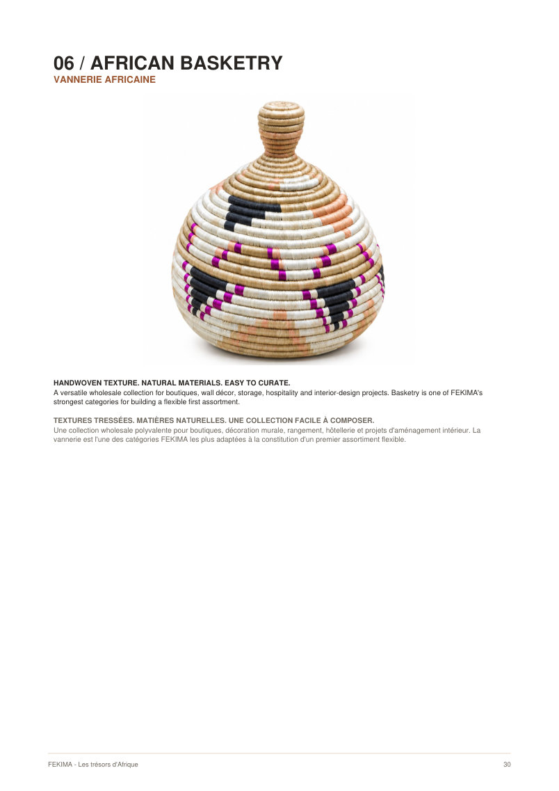 FEKIMA Basketry - source catalogue page 30