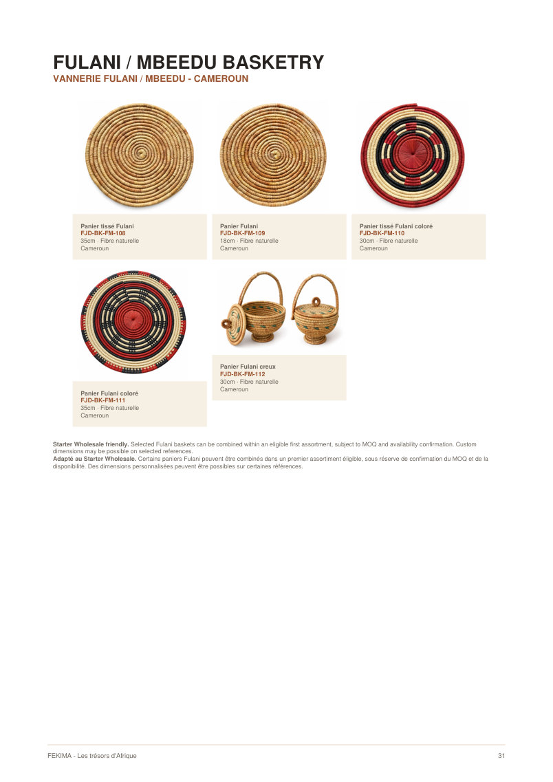 FEKIMA Basketry - source catalogue page 31