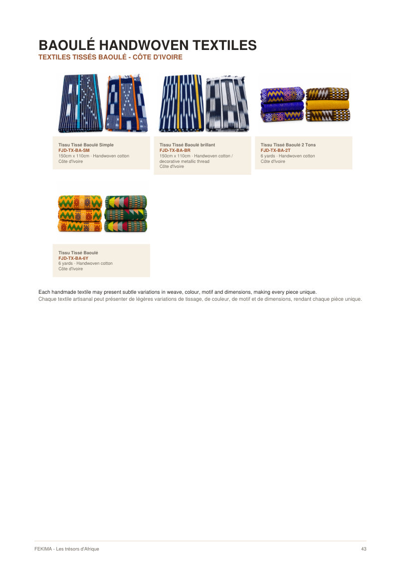 FEKIMA Textiles - source catalogue page 43