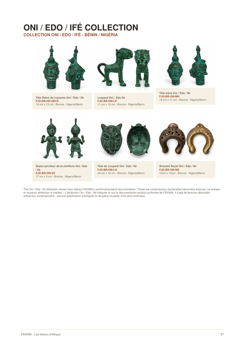 FEKIMA Bronze Objects - source catalogue page 27