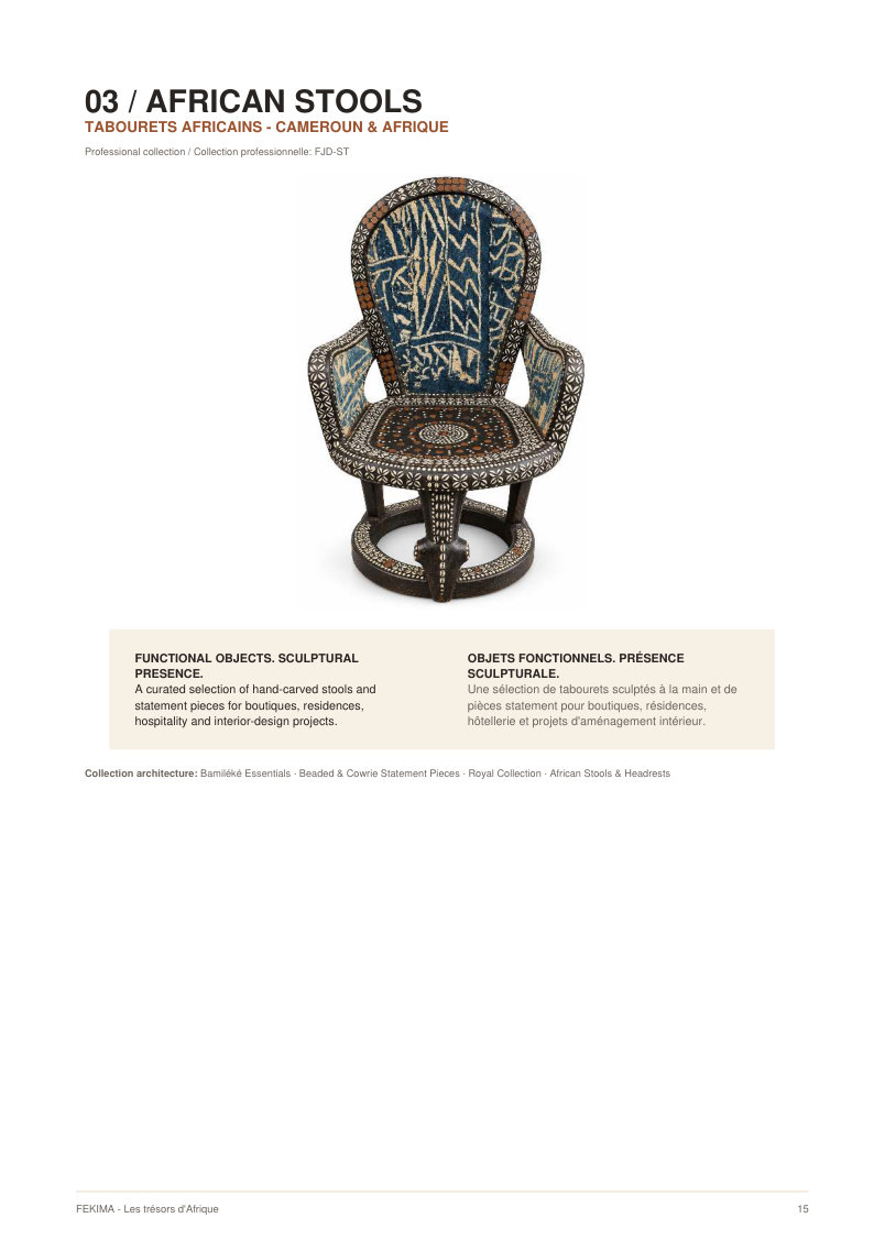 FEKIMA Stools & Furniture - source catalogue page 15