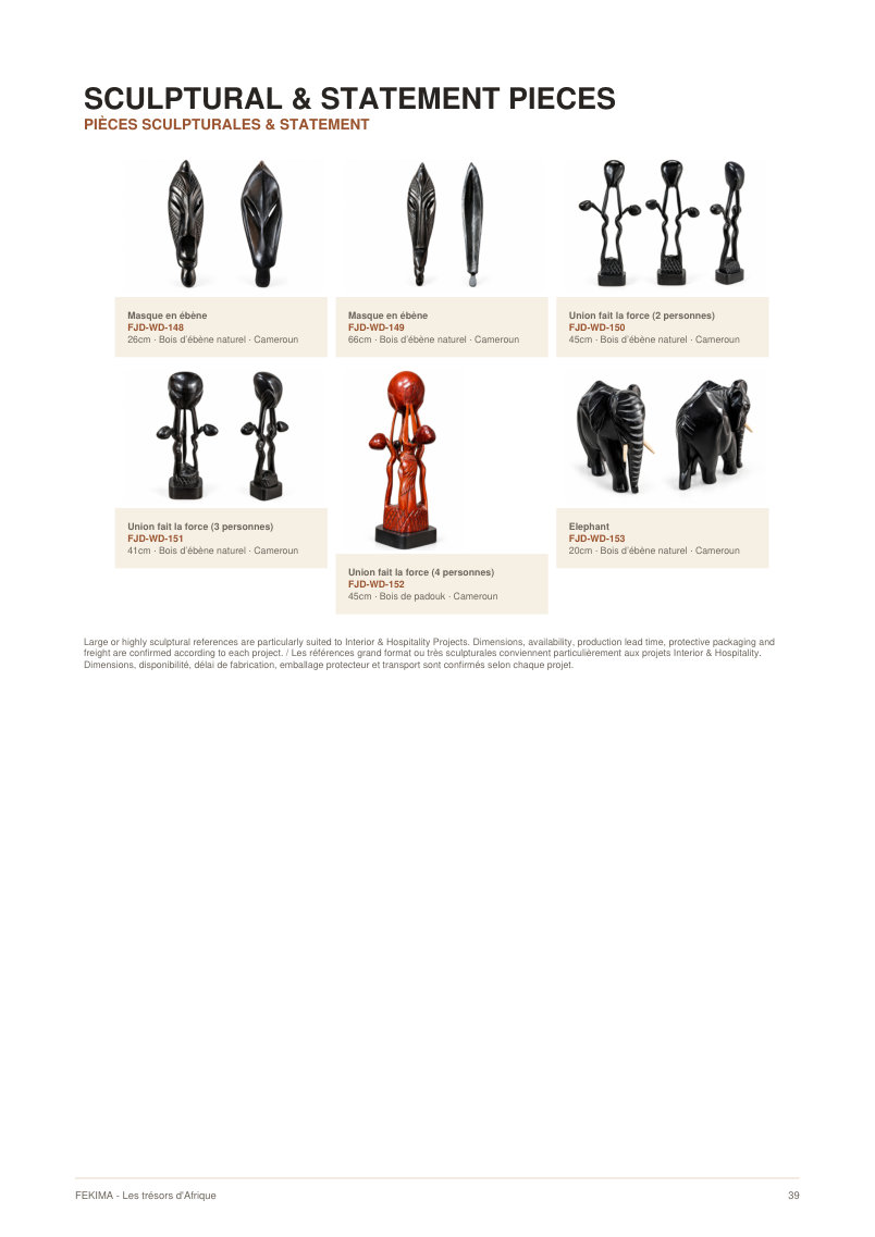 FEKIMA Natural Wood Objects - source catalogue page 39