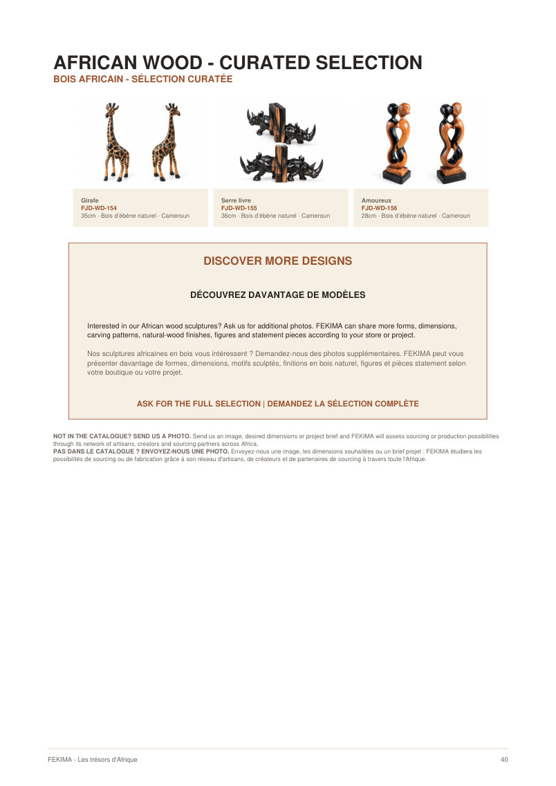 FEKIMA Natural Wood Objects - source catalogue page 40