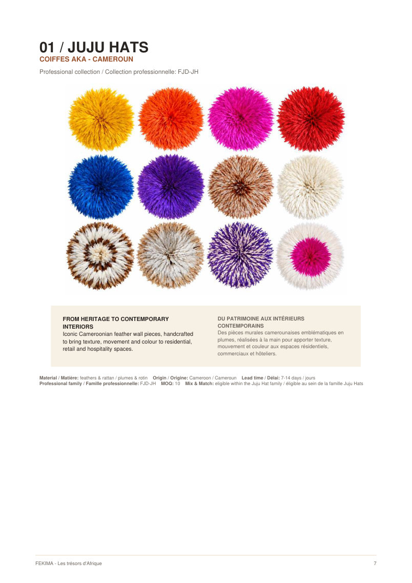 FEKIMA Juju Hats - source catalogue page 7