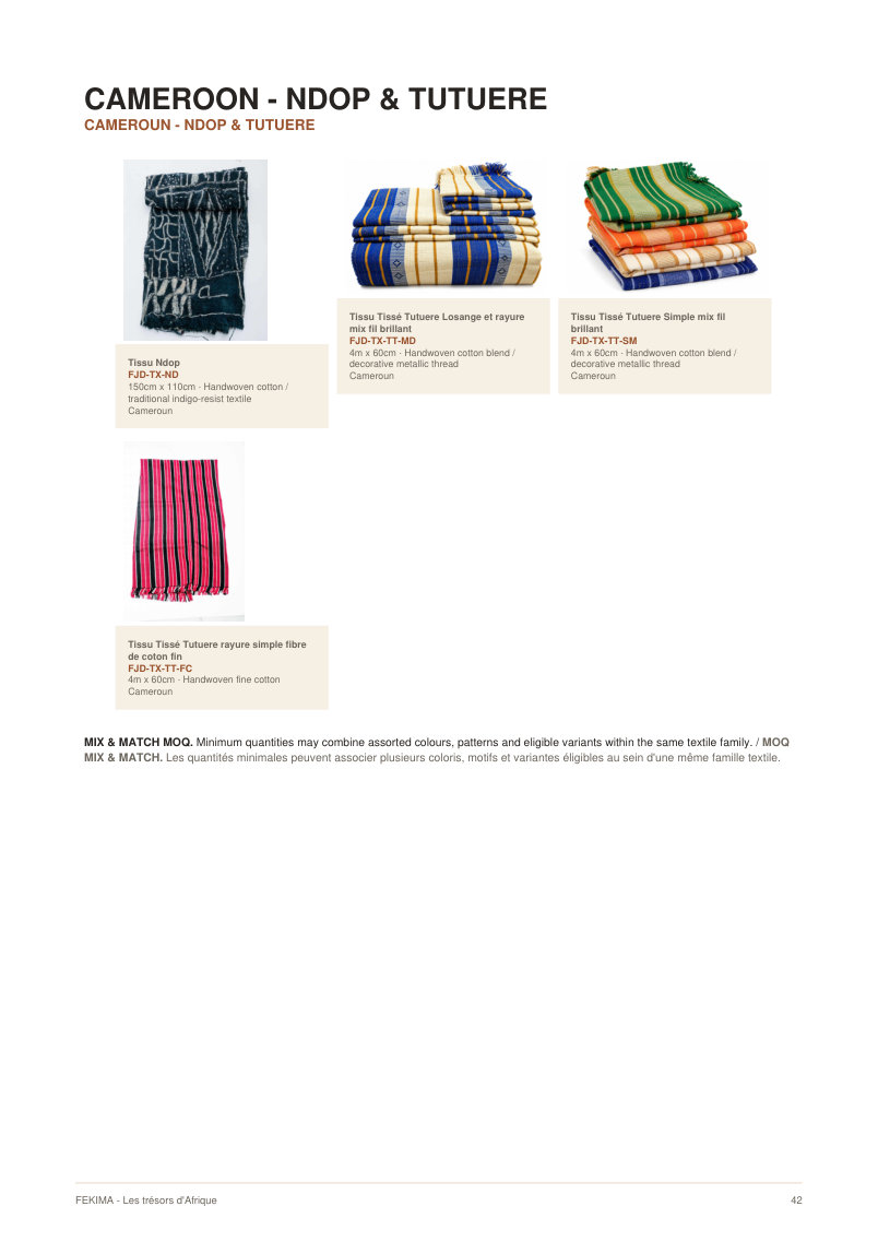 FEKIMA Textiles - source catalogue page 42