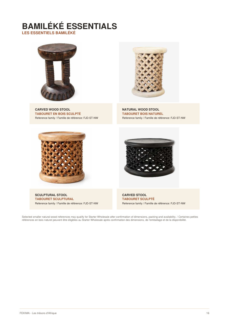 FEKIMA Stools & Furniture - source catalogue page 16